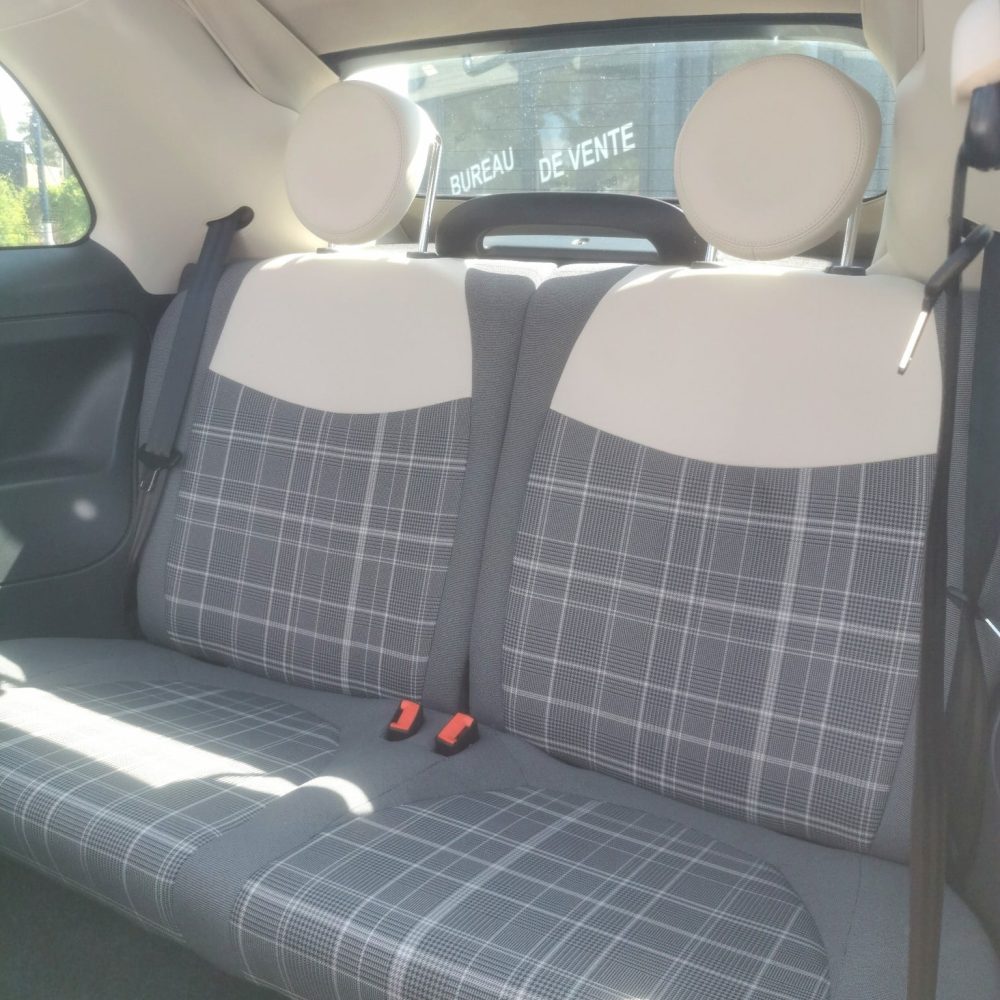 Fiat 500 Cabriolet 1.2 69ch Lounge BVM occasion siege arrieres